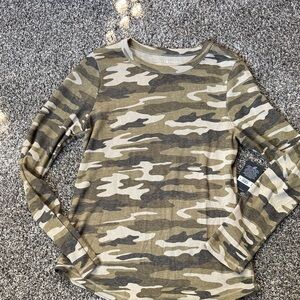 Lucky Brand Camouflage Knit Top